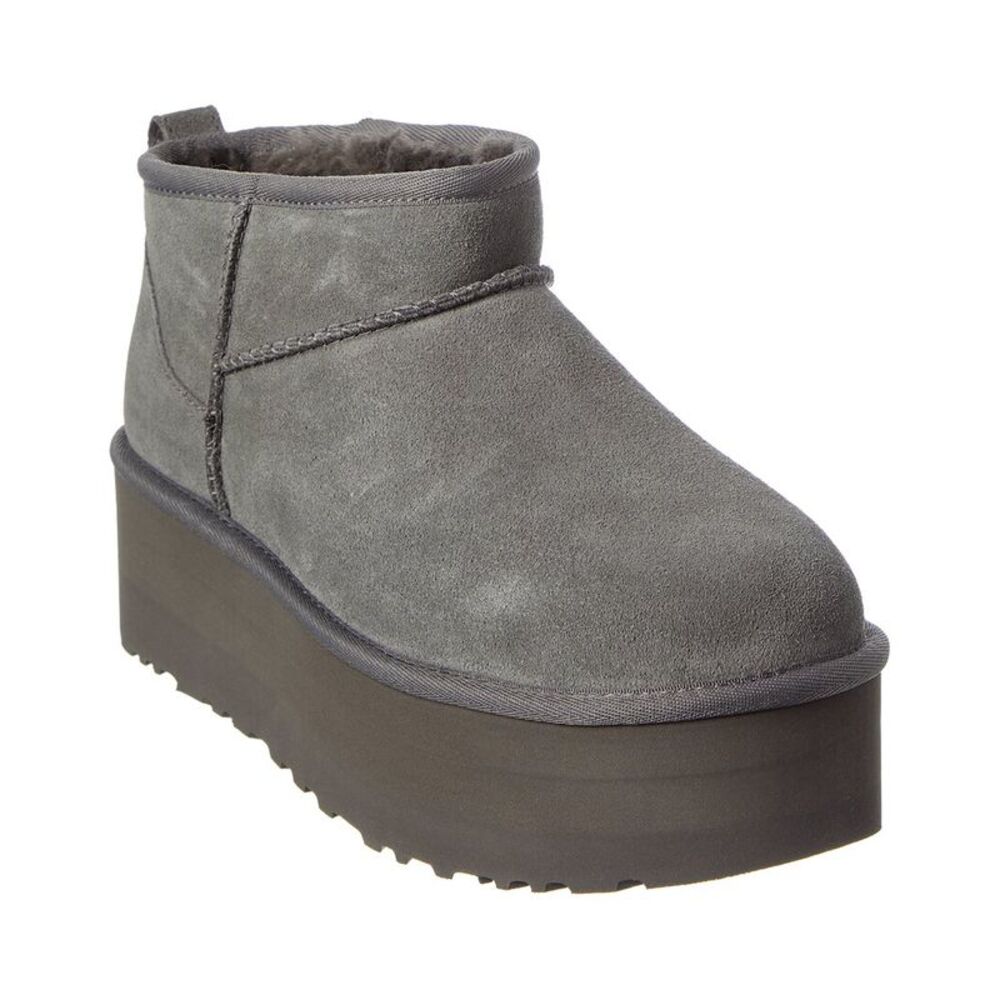 Ugg Classic Ultra Mini Platform Suede Boot, Grey